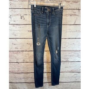 HOLLISTER Jean Legging Distressed High Rise-3 (26waist)
